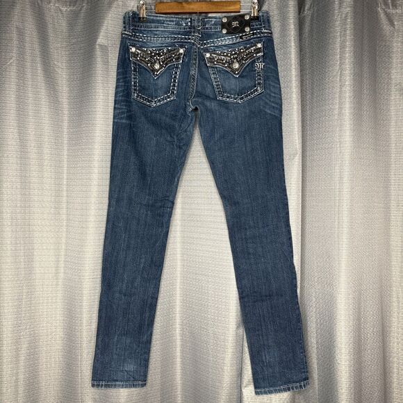 Miss Me Jeans Womens Mid Rise Skinny Style JP5489S4 Size 29 EUC - Picture 1 of 12